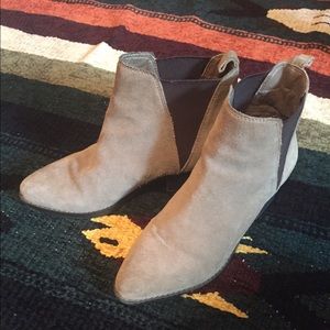 Taupe Suede Chelsea Boots